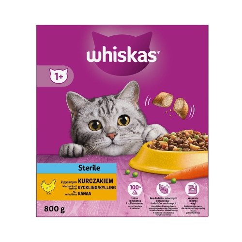 Whiskas Sucha karma dla kota Sterile Kurczak 800 g.jpg