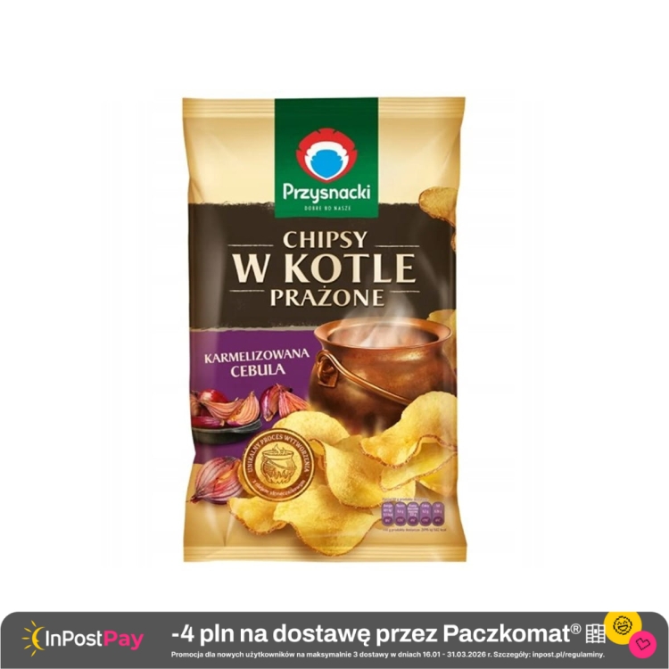 Przysnacki Chipsy w kotle prażone o smaku karmelizowana cebula 125 g.jpg