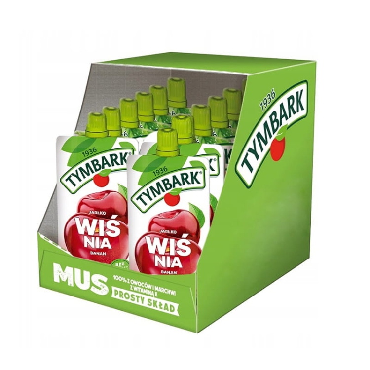 Tymbark Mus o smaku jabłko - wiśnia - banan 120 g x 12 sztuk.jpg
