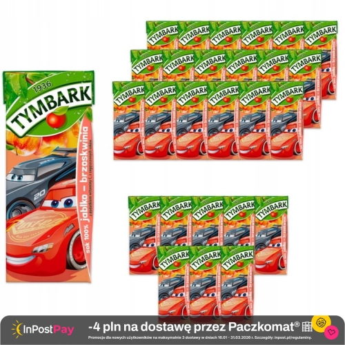 Tymbark Sok 100% jabłko-brzoskwinia 200 ml x 27 sztuk.jpg
