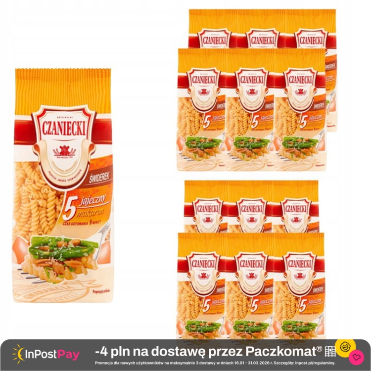 Czaniecki Makaron 5 jajeczny świderek 250 g x 12 sztuk.jpg