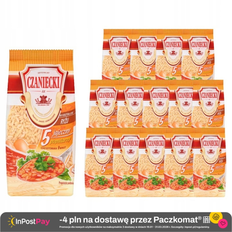 Czaniecki Makaron 5 jajeczny w kształcie ryżu 250g x 14 sztuk.jpg