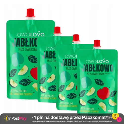 OWOLOVO Mus jabłkowy Jabłkowo 200 g x 4 sztuki.jpg