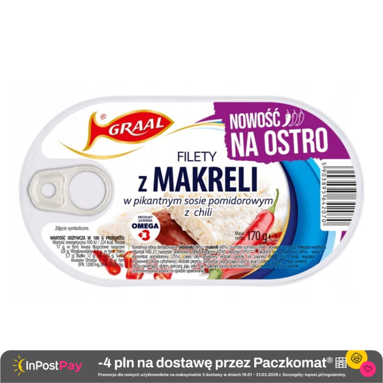 Graal Filet z makreli w pikatnym sosie pomidorowym z chilli 170 g.jpg