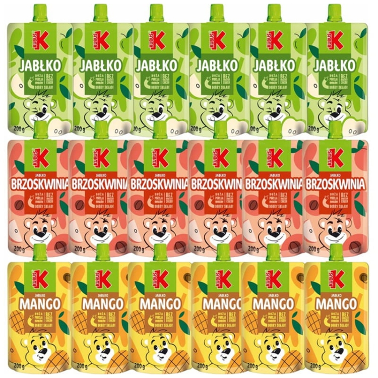 Kubuś Mus Mix smaków jabłko, brzoskwinia, mango 200 g x 18 sztuk.jpg