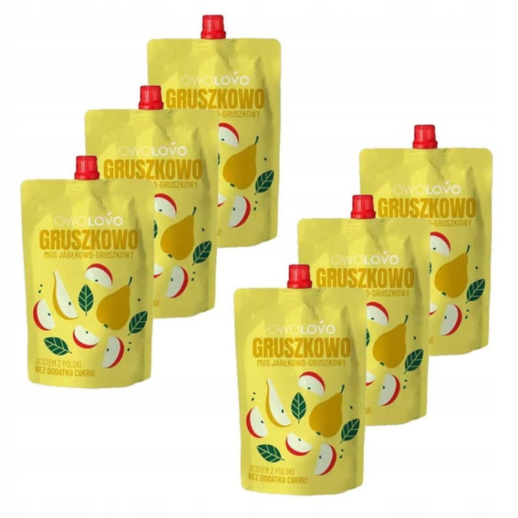 Owolovo Gruszkowo Mus jabłkowo-gruszkowy 200 g x 6 sztuk.jpg