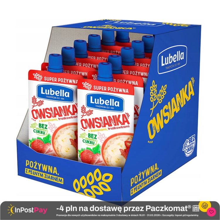 Lubella Owsianka z bananami truskawkami 100 g x 12sztuk.jpg