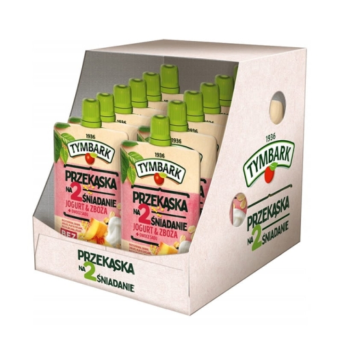 Tymbark Przekąska na 2 Śniadanie Jogurt & Zboża 100 g x 12 sztuk.jpg
