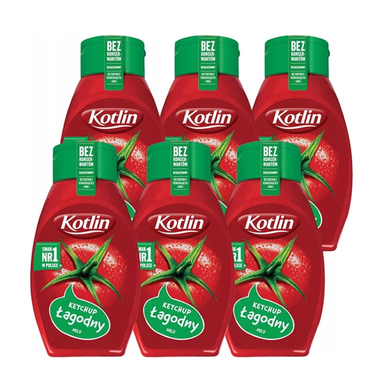 Kotlin Ketchup łagodny 450 g x 6 sztuk.jpg