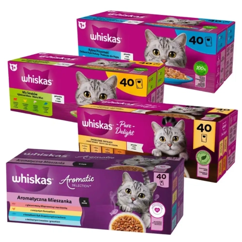 whiskas-mokra-karma-dla-kotow-mix-smakow-w-sosie-i-galaretce-85g-160-sztuk.webp