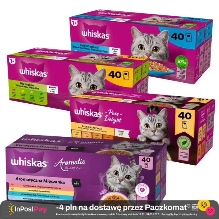 whiskas-mokra-karma-dla-kotow-mix-smakow-w-sosie-i-galaretce-85g-160-sztuk.webp
