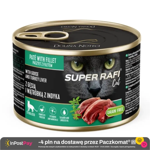 rafi-super-cat-karma-dla-kotow-sterylizowanych-z-gesia-i-watrowka-z-indyka-185g-5902921315544.webp