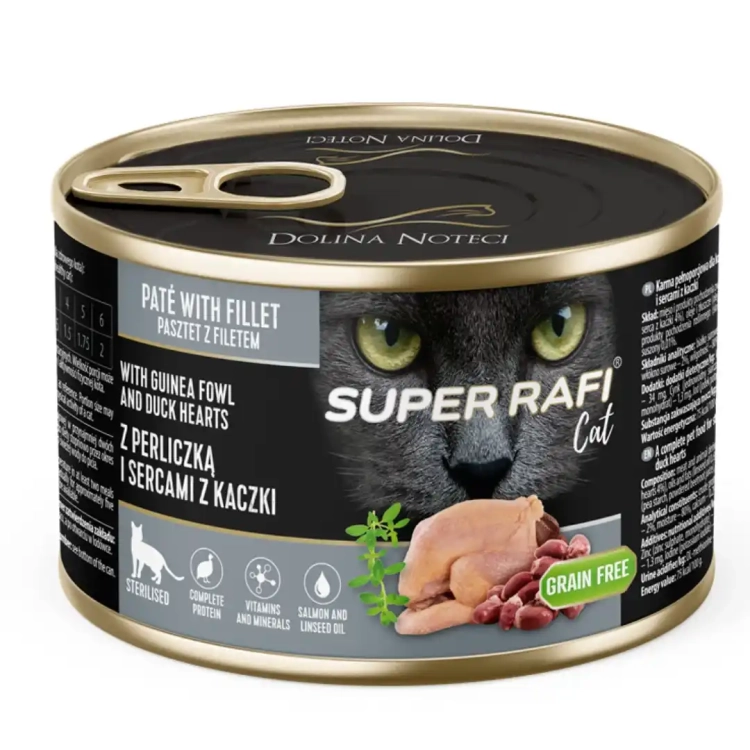 rafi-super-cat-karma-dla-kotow-sterylizowanych-z-perliczka-i-sercami-kaczki-185g-5902921315537.webp