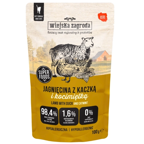 wiejska-zagroda-karma-mokra-dla-kora-jagniecina-z-kaczka-i-kocimietka-100g-5905342298618.webp