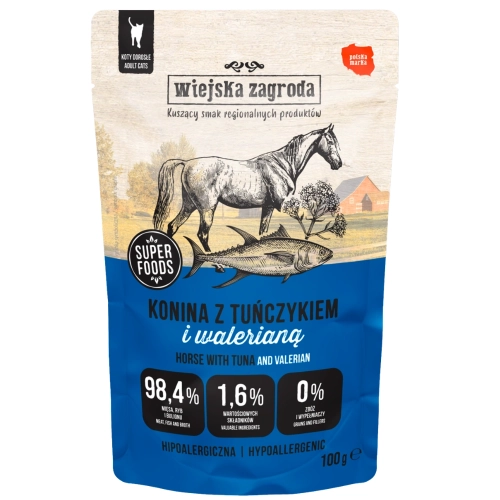 wiejska-zagroda-karma-mokra-dla-kota-konina-z-tunczykiem-i-waleriana-100g-5905342298625.webp