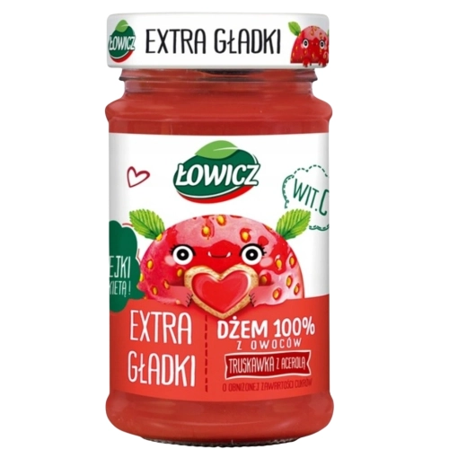 lowicz-dzem-truskawkowy-extra-gladki-100-owocow-mniej-cukru-225g-5900397750951.webp