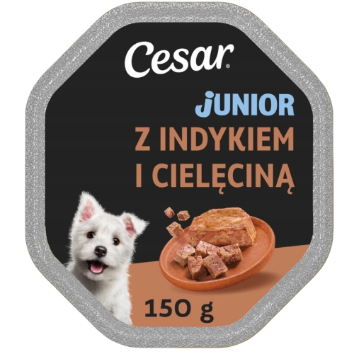 cesar-junior-karma-dla-szczeniat-w-pasztecie-z-indykiem-i-cielecina-150g-4008429195266.webp
