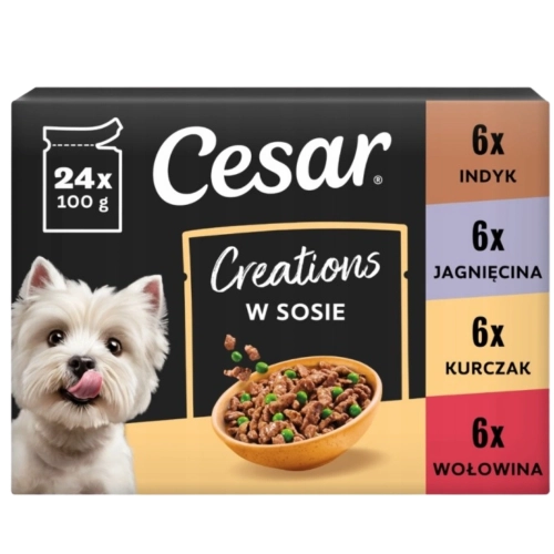 cesar-creations-mokra-karma-dla-psa-mix-smakow-w-sosie-saszetki-24-100g-8410136051616.webp