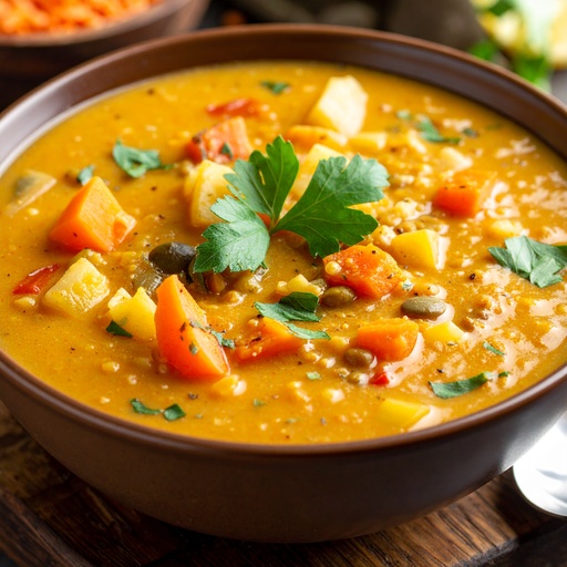 Kremowa zupa z soczewicy