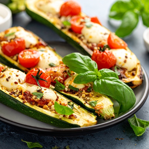 Zapiekana cukinia z mozzarellą i pomidorami