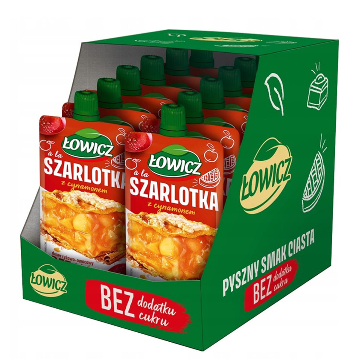 Łowicz Deser ryżowo-owocowy a'la szarlotka z cynamonem