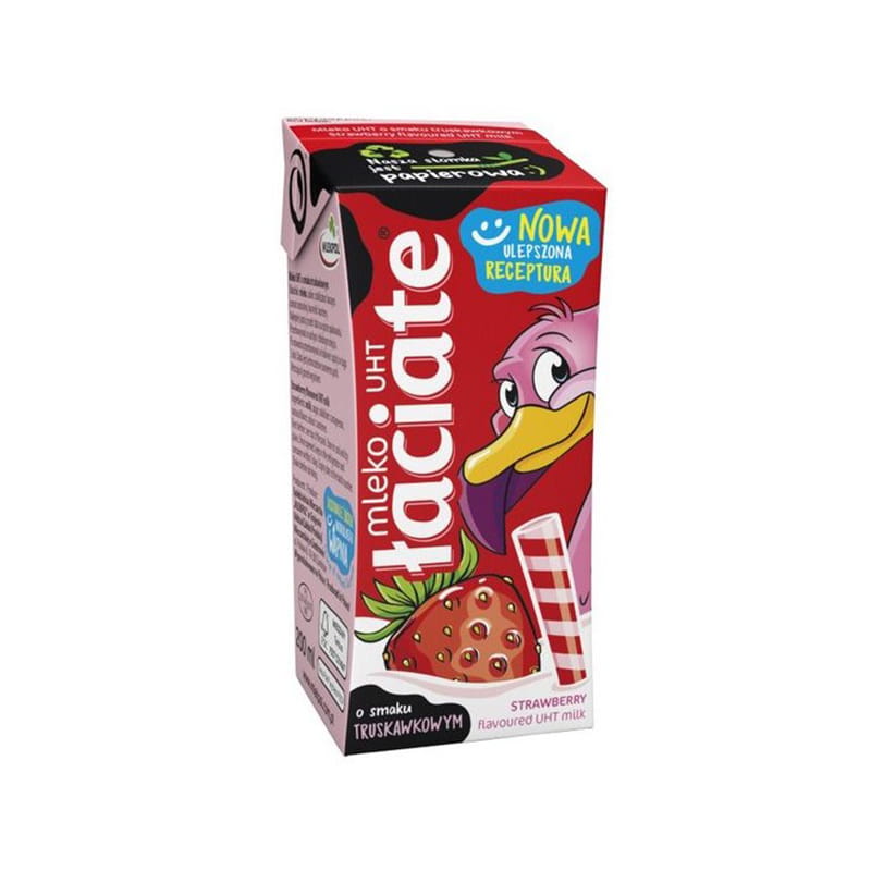Łaciate Mleko UHT o smaku truskawkowym 200 ml
