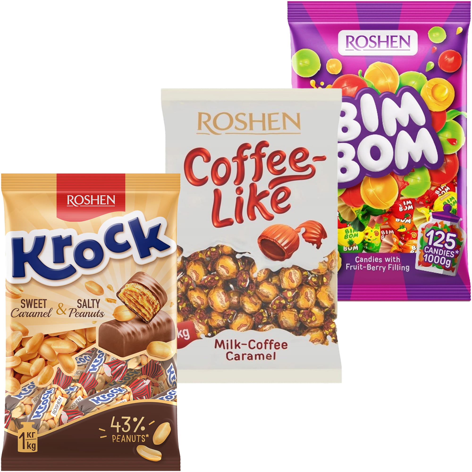Roshen Cukierki Mix 3 Smaków 1 kg